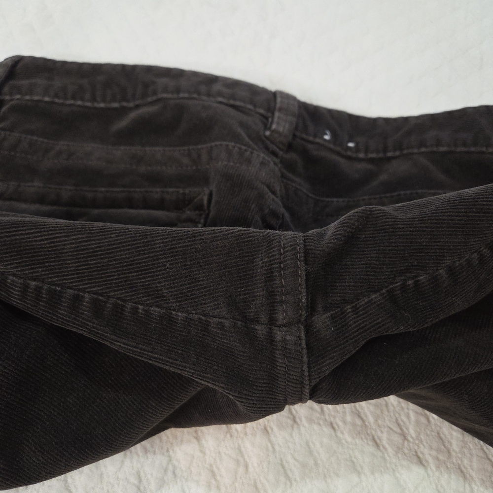 Calvin Klein Dark Brown Corduroy Pants Jeans Size 14 Envelope Flap Pockets - Picture 12 of 14